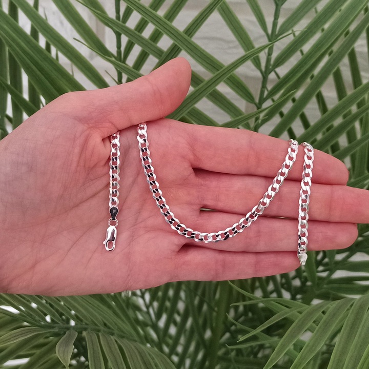 Łańcuszek srebrny pancerka 60cm 4.4mm 925