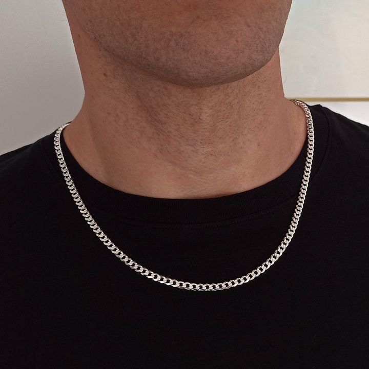 Łańcuszek srebrny pancerka 50cm 4.4mm 925