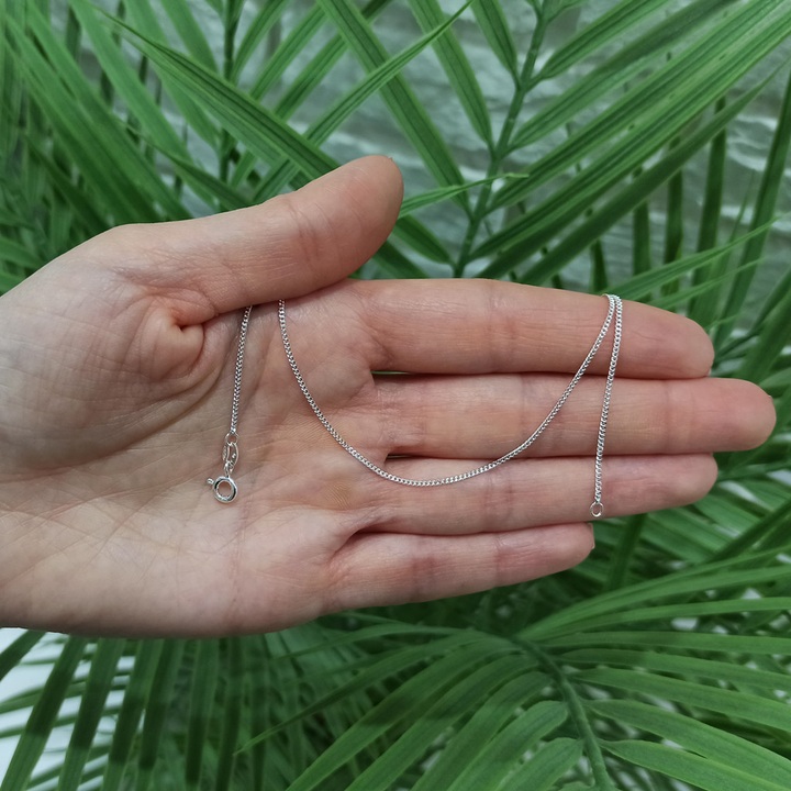 Łańcuszek srebrny pancerka 45cm 1.2mm 925