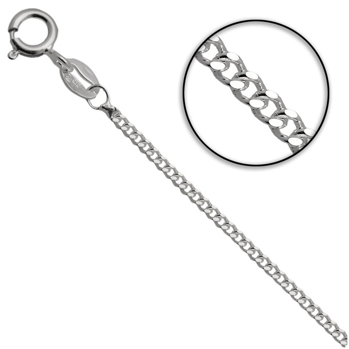 Łańcuszek srebrny pancerka 60cm 1.7mm 925