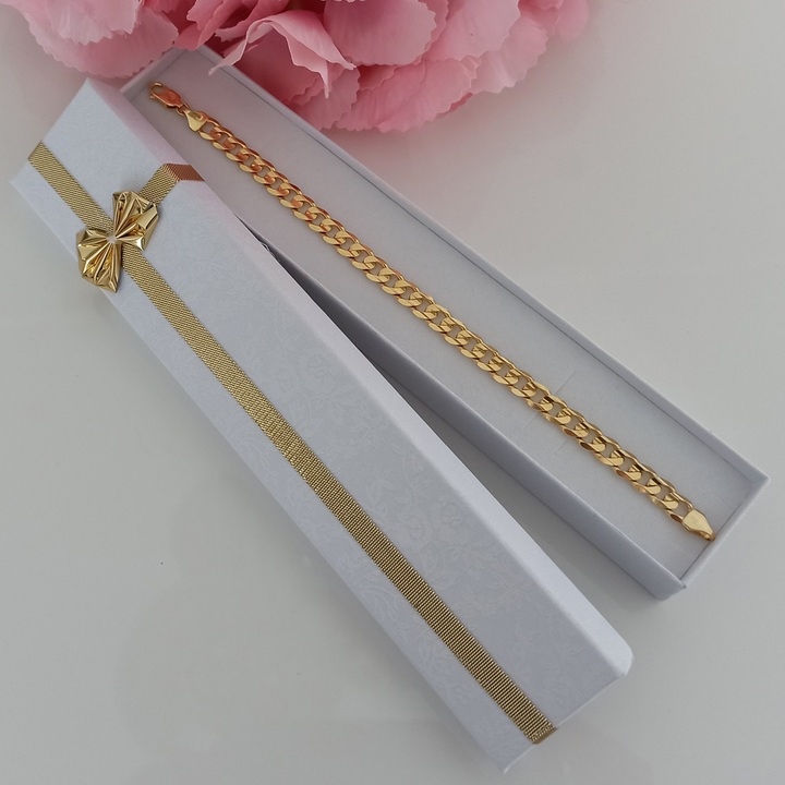 Bransoletka złota pancerka 23cm 7.1mm złoto pr.585