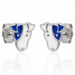 Kolczyki z emalią piesek...