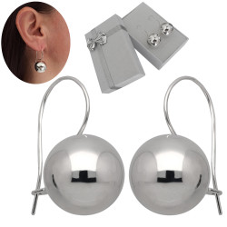 Kolczyki srebrne kule kulki...