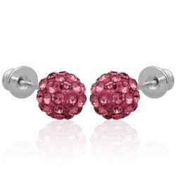 Kolczyki shamballa kule...