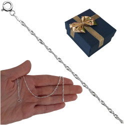 Łańcuszek srebrny singapur...