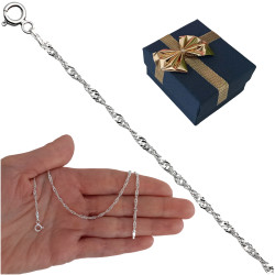 Łańcuszek srebrny singapur...