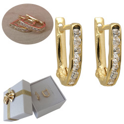 Kolczyki złote z cyrkoniami...