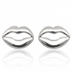 Kolczyki srebrne usta pr.925