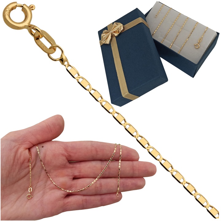 Łańcuszek złoty żyletka 40cm 1.5mm złoto pr.585