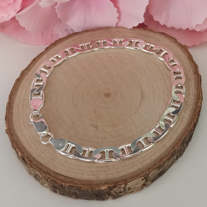 Bransoletka srebrna żyletka 23cm 6.8mm 925