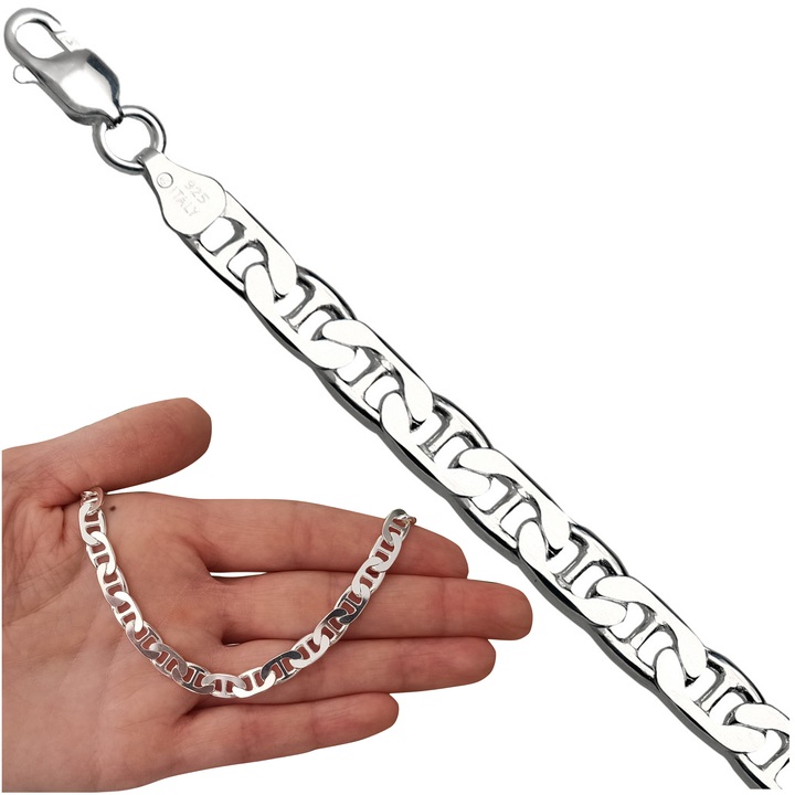 Łańcuszek srebrny żyletka 55cm 6.8mm 925