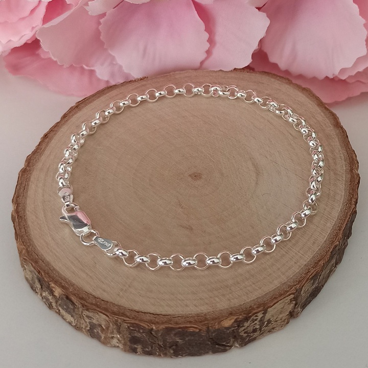 Bransoletka srebrna rolo 19cm 4.2mm 925