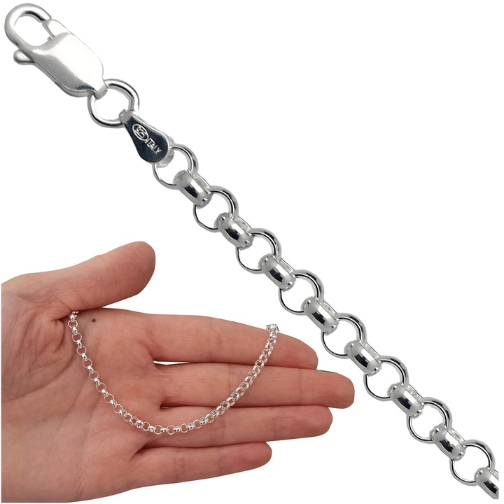 Bransoletka srebrna rolo 19cm 4.2mm 925