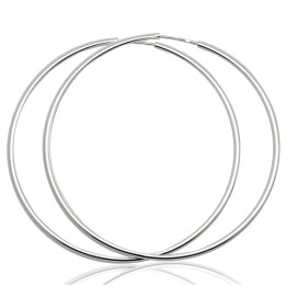 Kolczyki srebrne kółka 90mm koła rurka 2mm 925