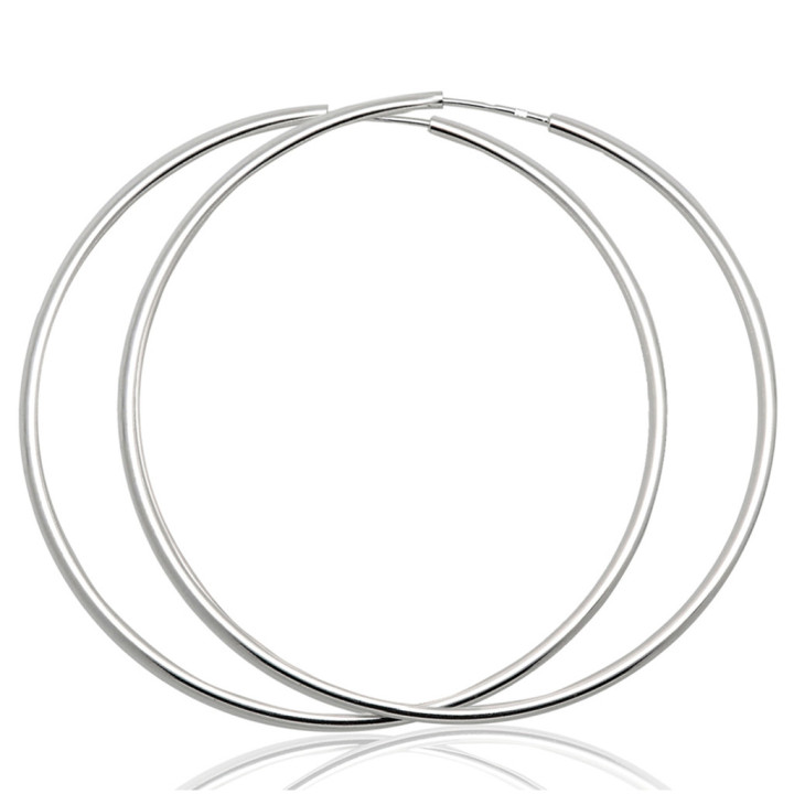 Kolczyki srebrne kółka 90mm koła rurka 2mm 925