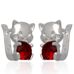 Kolczyki srebrne kotki duże...