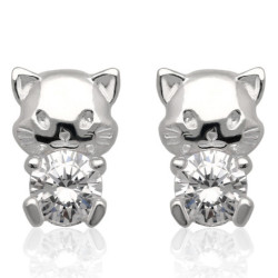 Kolczyki srebrne kotki duże...