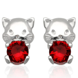 Kolczyki srebrne kotki duże...