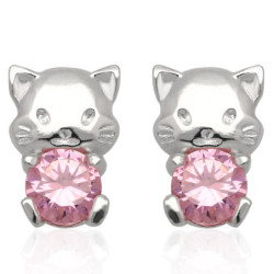 Kolczyki srebrne kotki duże...