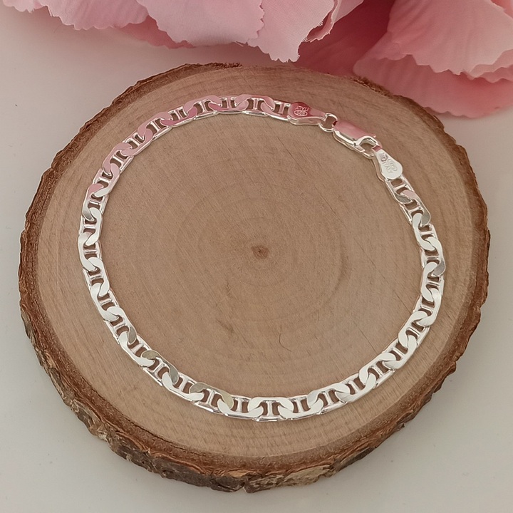 Bransoletka srebrna żyletka 21cm 4.6mm 925