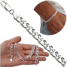 Bransoletka srebrna rombo 22cm 8mm 925
