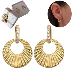 Kolczyki złote koła monety...