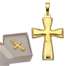 Krzyżyk złoty gładki złoto pr.585