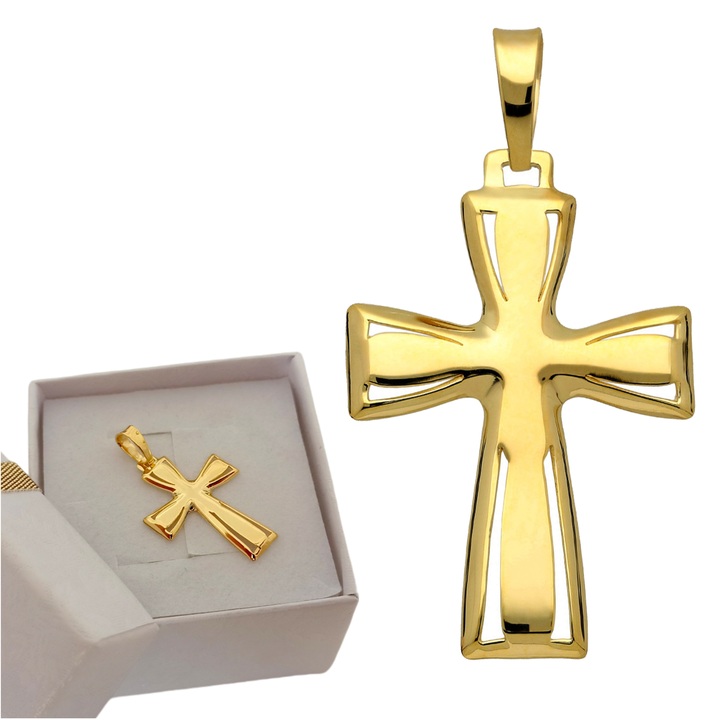 Krzyżyk złoty gładki złoto pr.585