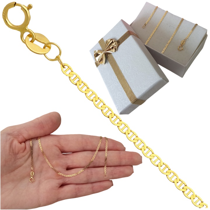 Łańcuszek złoty żyletka 40cm 2mm złoto pr.585
