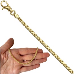 Łańcuszek ZŁOTY męski SPLOT KRÓLEWSKI bizantyjski 55cm 2.5mm 585