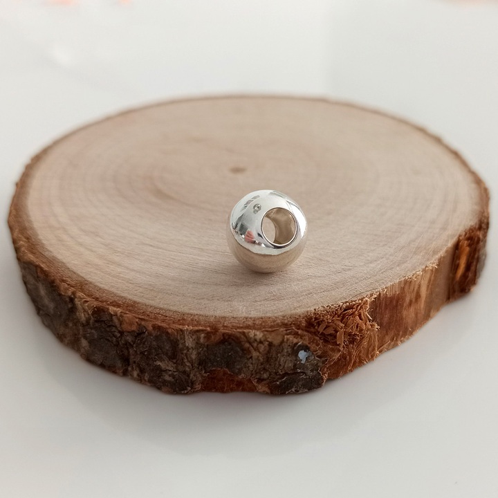 Wisiorek srebrny kula 12mm srebro 925 - ujecie 3