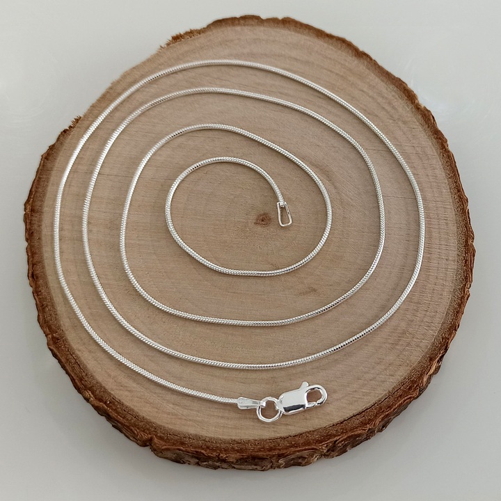 Łańcuszek srebrny żmijka linka 50cm 1mm 925