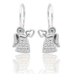 Kolczyki srebrne aniołki z...