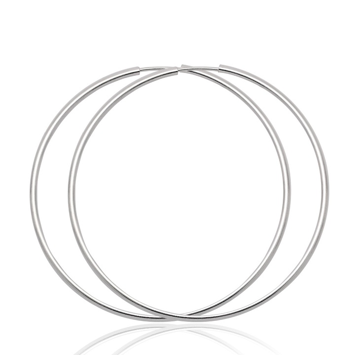 Kolczyki srebrne kółka 60mm koła rurka 2mm 925