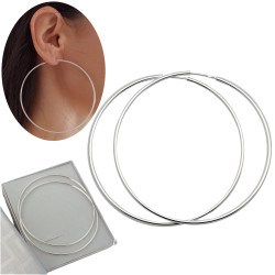 Kolczyki srebrne kółka 80mm...