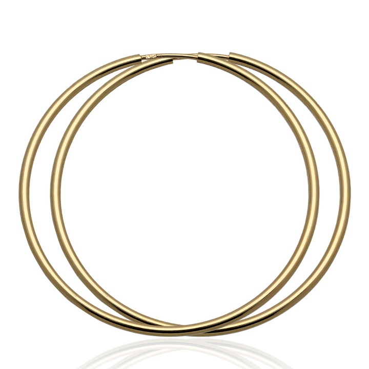 Kolczyki złote KÓŁKA 40mm klasyczne KOŁA kółeczka ZŁOTO 585