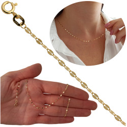 Łańcuszek złoty blaszki...