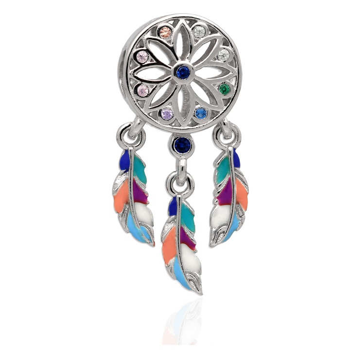 Wisiorek srebrny modułowy CHARMS BEADS łapacz snów srebro 925