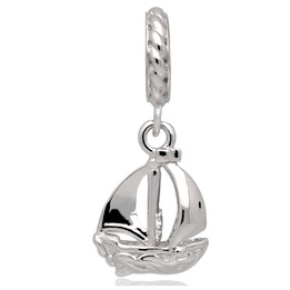 Wisiorek srebrny modułowy CHARMS BEADS żaglówka srebro 925