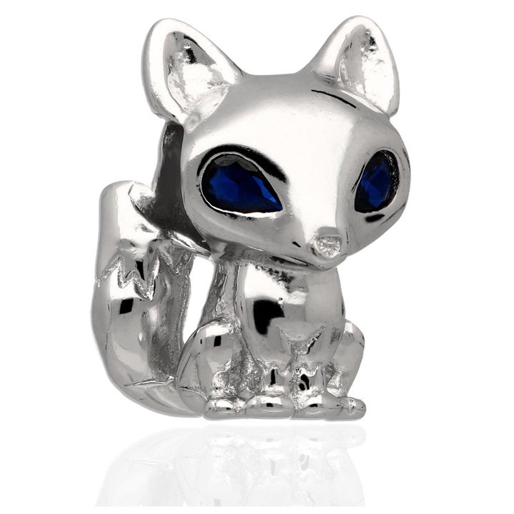 Wisiorek srebrny modułowy CHARMS BEADS lisek srebro 925