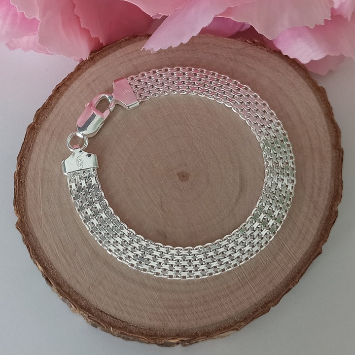 Bransoletka srebrna bismark 19cm 8.4mm 925
