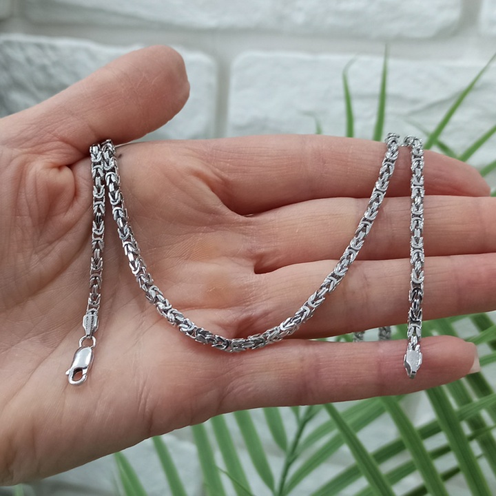 Bransoletka SREBRNA męska SPLOT KRÓLEWSKI bizantyjski 19cm 2,9mm 925