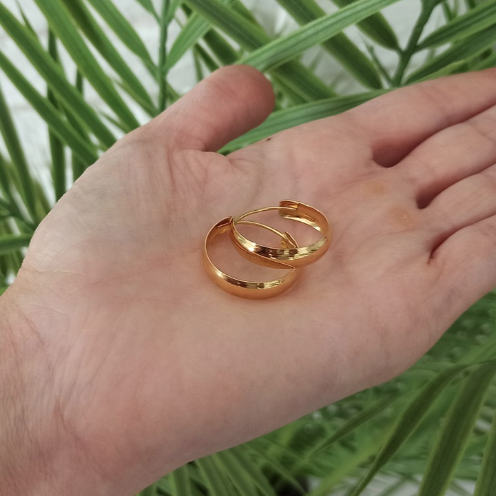 Kolczyki srebrne kółka rynny 20mm koła srebro 925