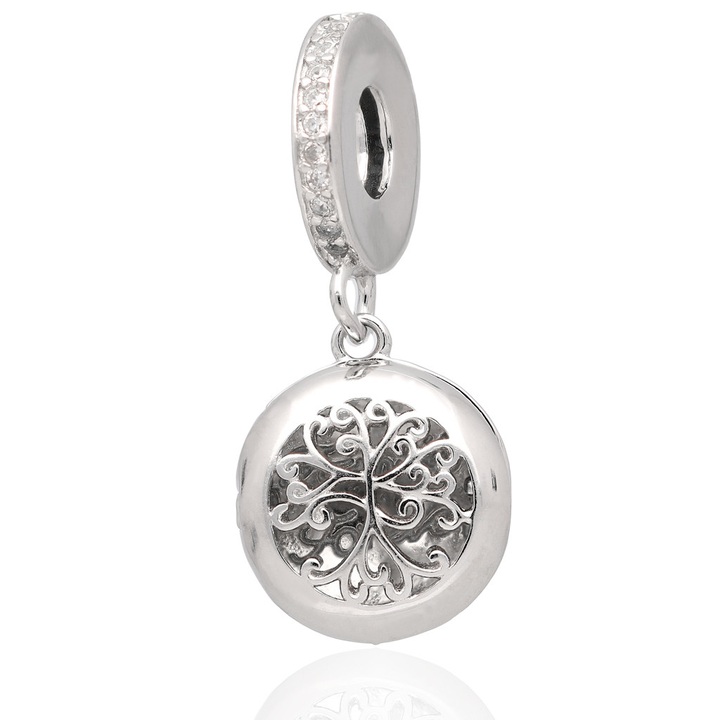 Wisiorek srebrny modułowy CHARMS BEADS z cyrkoniami srebro 925