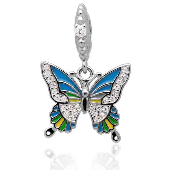Wisiorek srebrny modułowy CHARMS BEADS motylek srebro 925