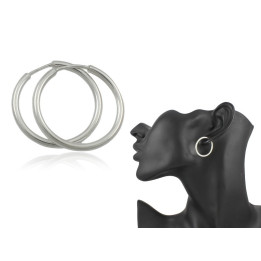 Kolczyki srebrne kółka 20mm koła rurka 2mm 925