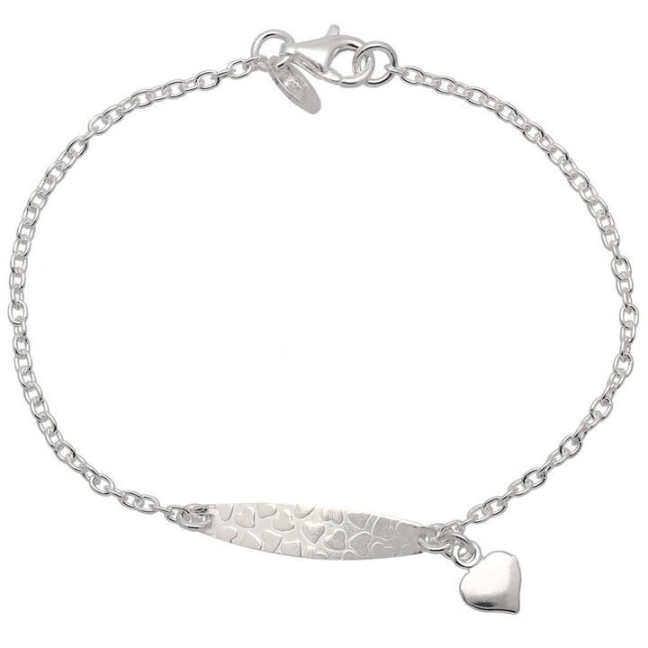 Bransoletka srebrna ankier z blaszką 19cm 925