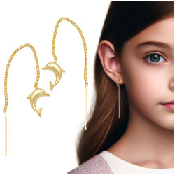 Kolczyki złote przeciągane...