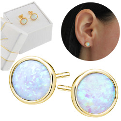 Kolczyki damskie z OPALEM...