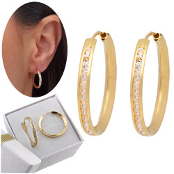 Kolczyki złote kółka 20mm z...